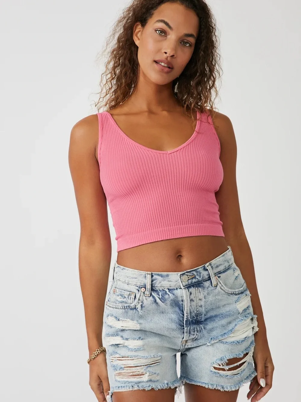 Free People Solid Ribbed Brami